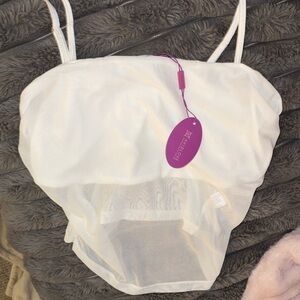 Xhilaration Cream Bandeau Top